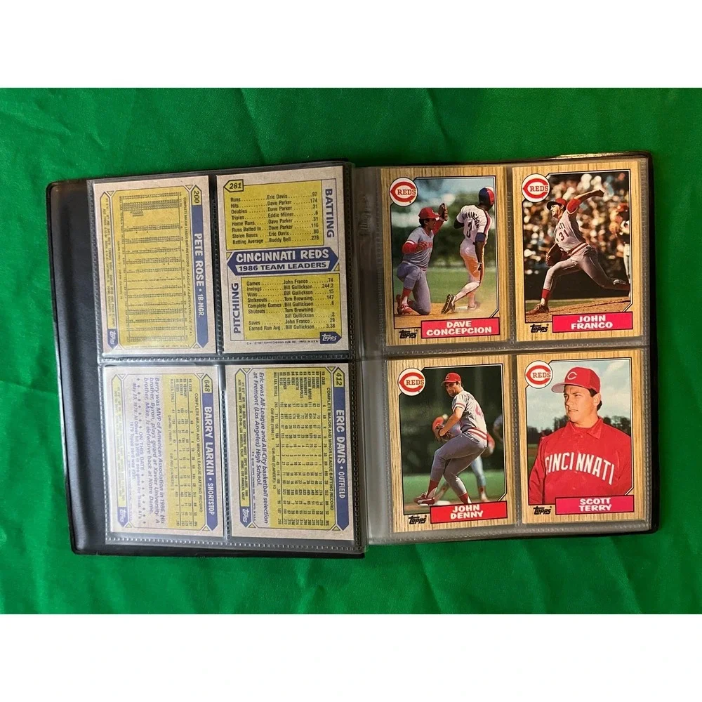 Cincinnati Reds 1987 Team Set with‎ 40 card collector album.